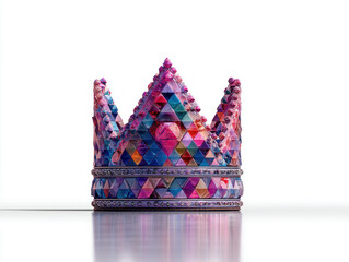 A vibrant animated crown graphic