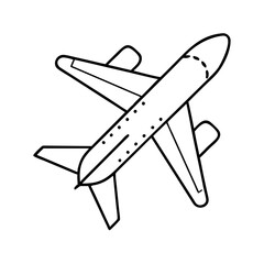 airplane for pilgrimage travel icon, airplane for pilgrimage travel line art - simple line art of airplane for pilgrimage travel, perfect for airplane for pilgrimage travel logos and icons