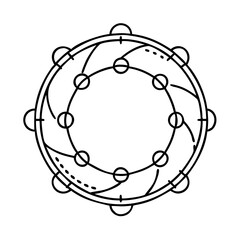 drum circle icon, drum circle line art - simple line art of drum circle, perfect for drum circle logos and icons