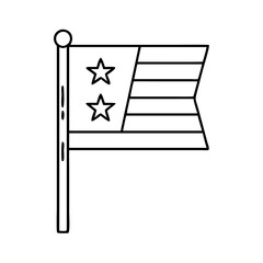 freedom flag icon, freedom flag line art - simple line art of freedom flag, perfect for freedom flag logos and icons