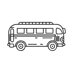 freedom riders bus icon, freedom riders bus line art - simple line art of freedom riders bus, perfect for freedom riders bus logos and icons