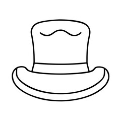 gentleman s hat icon, gentleman s hat line art - simple line art of gentleman s hat, perfect for gentleman s hat logos and icons