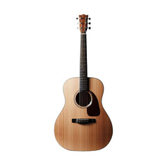 Obraz premium Light Wood Acoustic Guitar on White Background