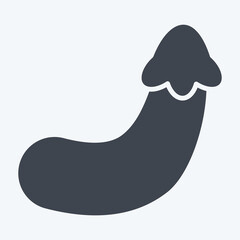 Icon Eggplant. related to Fruits and Vegetables symbol. glyph style. editable