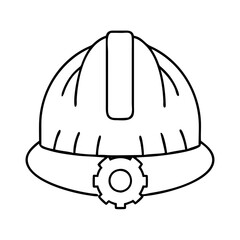 hard hat for workers icon, hard hat for workers line art - simple line art of hard hat for workers, perfect for hard hat for workers logos and icons