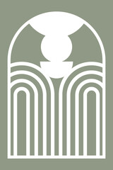 Minimalist Arch Wall Art  Vector Design, Laser Cut Template