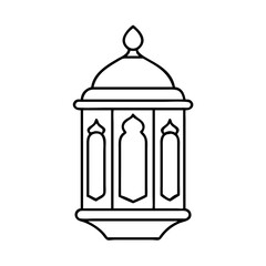 islamic lantern icon, islamic lantern line art - simple line art of islamic lantern, perfect for islamic lantern logos and icons