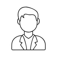 man silhouette icon, man silhouette line art - simple line art of man silhouette, perfect for man silhouette logos and icons