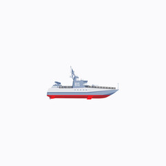 Tug boat icon flat vector design