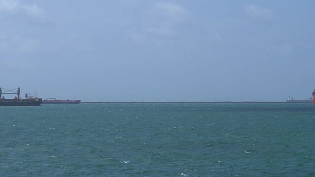 cargo ship in harbor