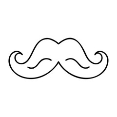 mustache icon, mustache line art - simple line art of mustache, perfect for mustache logos and icons