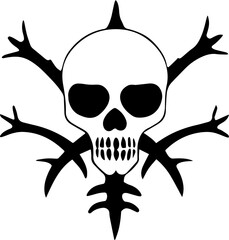 Floral Sugar Skull Tattoo SVG