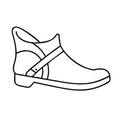 pilgrim s sandal icon, pilgrim s sandal line art - simple line art of pilgrim s sandal, perfect for pilgrim s sandal logos and icons