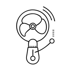 portable fan for pilgrims icon, portable fan for pilgrims line art - simple line art of portable fan for pilgrims, perfect for portable fan for pilgrims logos and icons
