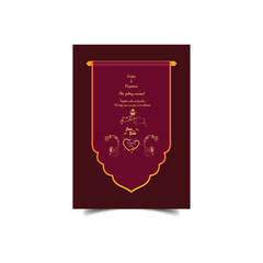 Luxury wedding invitation card design