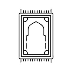 prayer rug icon, prayer rug line art - simple line art of prayer rug, perfect for prayer rug logos and icons
