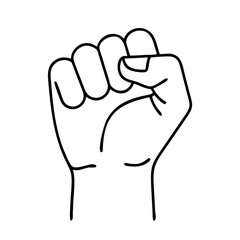 raised fist symbol of solidarity icon, raised fist symbol of solidarity line art - simple line art of raised fist symbol of solidarity, perfect for raised fist symbol of solidarity logos and icons