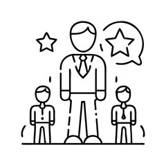 role model icon, role model line art - simple line art of role model, perfect for role model logos and icons
