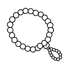 tasbih prayer beads icon, tasbih prayer beads line art - simple line art of tasbih prayer beads, perfect for tasbih prayer beads logos and icons