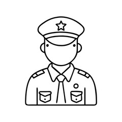 veteran in uniform icon, veteran in uniform line art - simple line art of veteran in uniform, perfect for veteran in uniform logos and icons