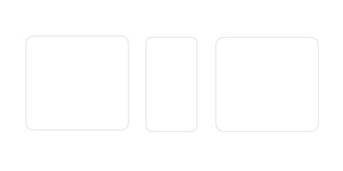 Set of vector origami banners with shadow. Square shape of paper banner. Square 4 sided geometric shape line art vector icon for apps and websites. Round Squares.