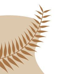 Bohemian Tropical Leaves Shape