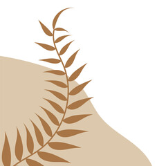 Bohemian Tropical Leaves Shape