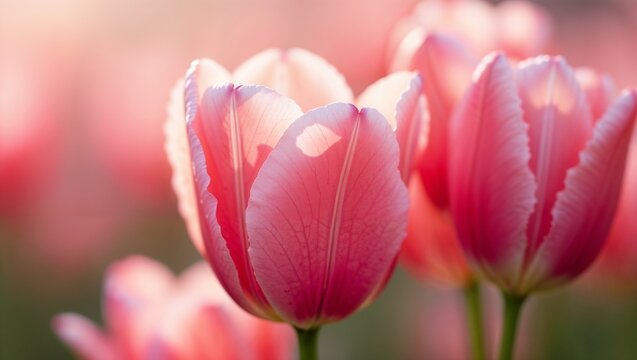 pink tulip closeup with easter nuances