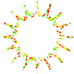ステンドグラス風吹き出し　三角形模様　ギザギザした形