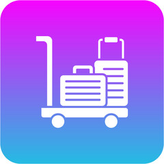 Luggage cart Icon