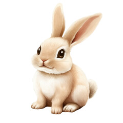 Obraz premium A digital drawing of a pleasant, light brown bunny.