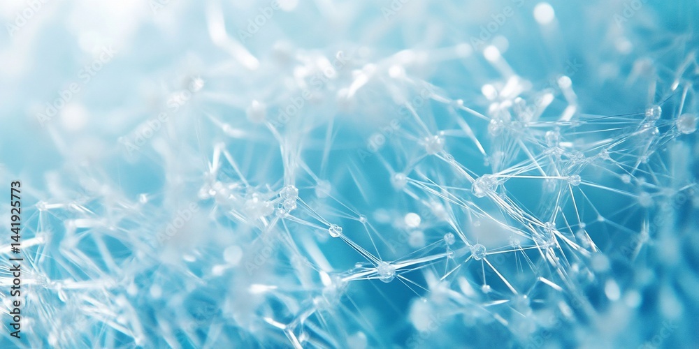 Aufkleber abstract blue interconnected network structure.