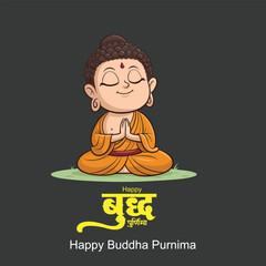 Buddha meditating under a bodhi tree. Mountain temple background. Buddhist holiday, asadha purnima, buddha purnima