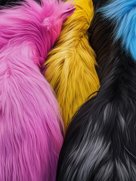 Colorful Horse Fur Abstract 