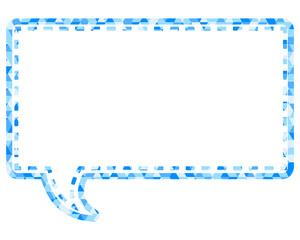 ステンドグラス風吹き出し　三角形模様　四角形