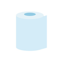 シンプルな白いトイレットペーパーのベクターイラスト：衛生、日用品 - Simple White Toilet Paper Vector Illustration: Hygiene, Daily Goods