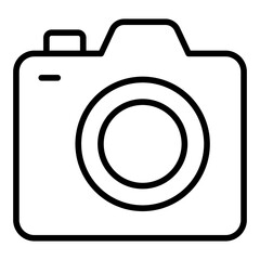 Simple camera icon for photography and media	
