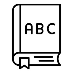 ABC book icon for early education and learning	
