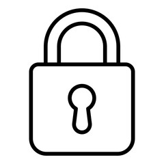 Padlock security protection icon	
