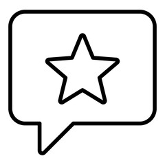 Chat bubble with star icon	
