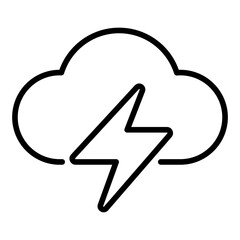 Cloud with lightning bolt icon	
