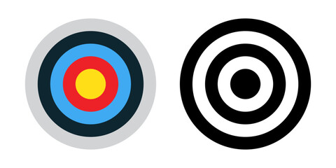 archery target set vector flat design 