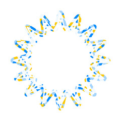 ステンドグラス風吹き出し　三角形模様　丸みのあるギザギザした形