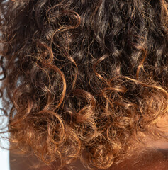 A woman with curly hair