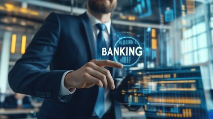 Interactive banking technology enhances financial services in modern offices during the digital era