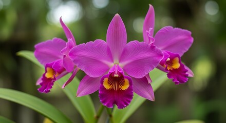 Orchid's Embrace of Light AI Generated