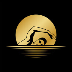 Swimming Logo Icon. Vector illustration