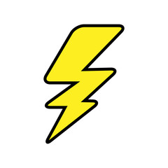 Lightning icon vector. Electric power illustration sign. Energy symbol or logo.