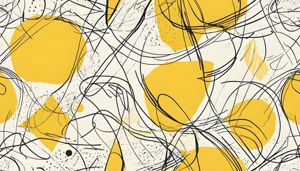 Abstract Yellow and Black Pattern