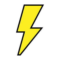 Lightning icon vector. Electric power illustration sign. Energy symbol or logo.